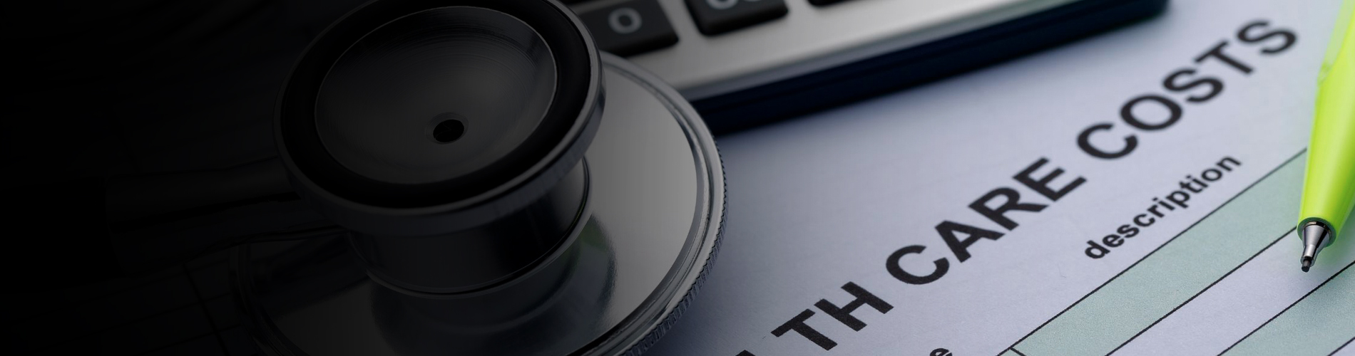 medical bill image with gradient