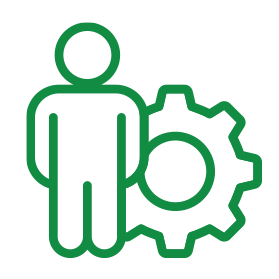 person standing beside cog